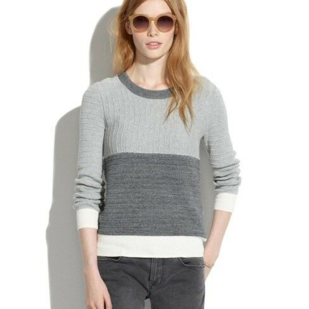 Madewell Ribbed Colorblock Sweater!